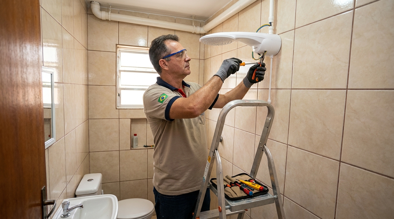 Instalação com pressurizador em Betim-MG